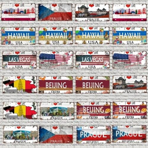 30X15CM National treasure animal License Plate Travel Souvenir Vintage Metal Sign For Wall Art Shop Restaurant Decor DC-0513A