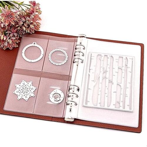 5 Sheet/set DIY Scrapbooking Cutting Dies Stencil Storage Book Collection Album Cover Inner Pages