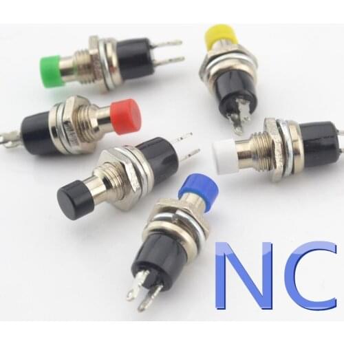 6pcs 7mm normally closed NC Momentary Push button Switch reset switch Momentary Push Button Micro Switch normally close