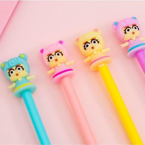 8 PCs Student Creative Cartoon Big-Eyed Girl Gel Pens School office Supplies Stationery Gift Wholesale