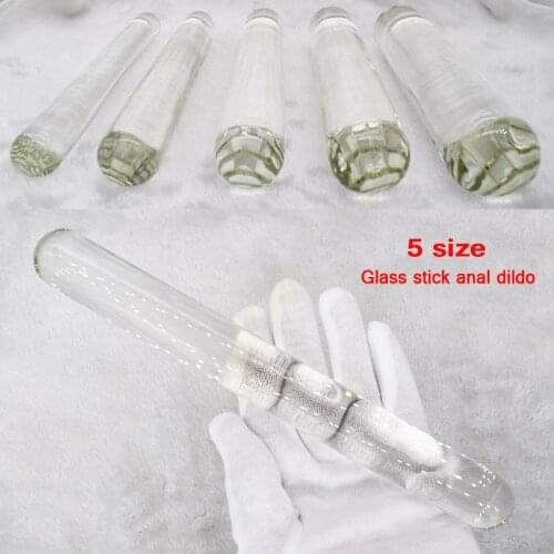 5 Size Transparent Crystal Glass Anal Plug Butt Plug Masturbation G Spot Anal Massage Dilator Erotic Sex Toys For Women/Men