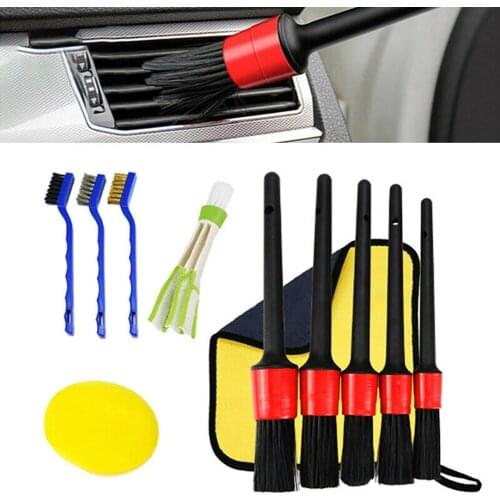 11Pcs Cleaning Kit 20/22.5/23/23/23cm Auto Interior Car Detailing Brush High Quality