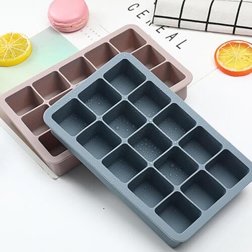 Ice Cube Mold Solid Color Kitchen Gadget Silicone Multi-Grid Ice Cube Tray Home Kitchen Gadget DIY Ice Grid Mould