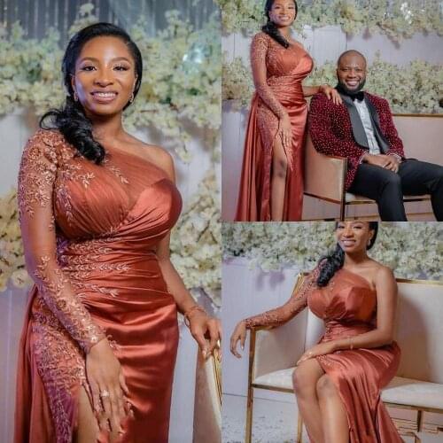 Женские вечерние платья на одно плечо Gaogao China At AliExpress