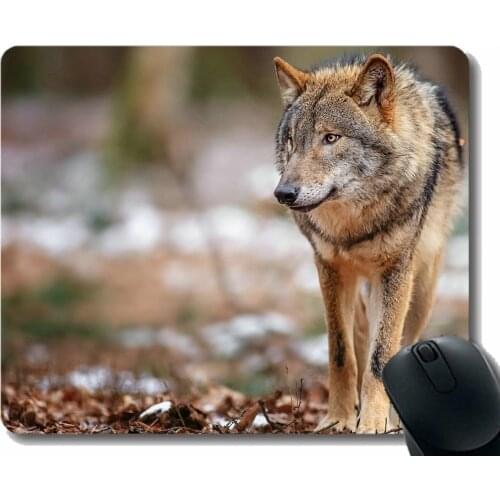 Gaming Mouse Mat,Animal wolf masquerade Mousepad Nonslip Rubber Backing
