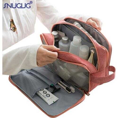 SNUGUG Classic Travel Cosmetic Bag Organizer Portable Waterproof Cosmetic Bag Women Men Cosmetic Bag For Make Up Case Necessaire