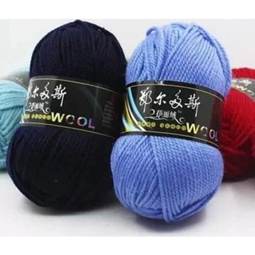 Colorful 5 Strands Of Milk And Cotton 100g DIY Wool Skin-friendly Soft Milk Cotton Thick Baby Doll Crochet Scarf Line