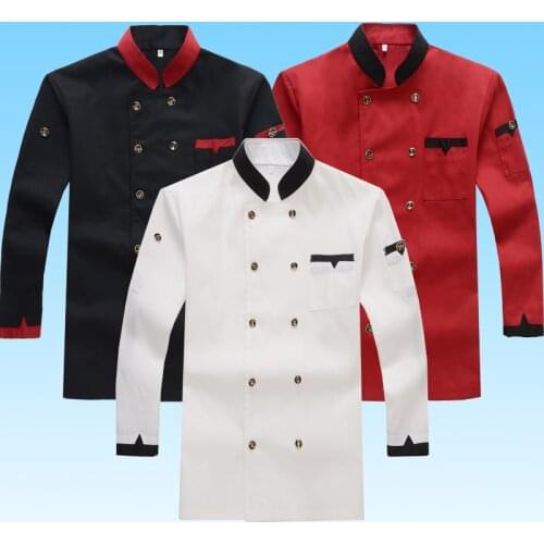 Shop Chefs Clothing Autumn Winter Kitchen Kitchen Clothes Mens & Ladies' Restaurant Chef Dress Uniforms Three Colors