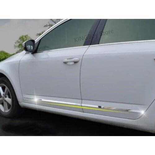 Stainless Steel Door Body Molding For Skoda Octavia Station Wagon A7 2015-2019 Accessories Side Strips Trim Cover