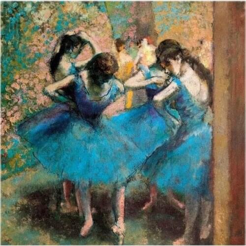 Dancers in Blue Cross Stitch Kits 14CT Unprinted 11CT Print Crafts For Embroidered Handmade Art Counted Set Wall Home Decor