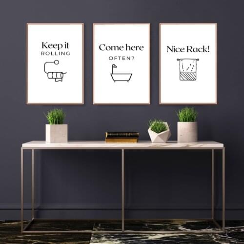 Toilet Rules Wall Art Canvas Painting Modern Funny Bathroom Rules Sign Poster Prints Toilet Humour Picture Bathroom Home Decor