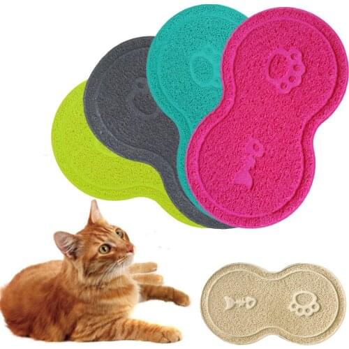 2020 New Pet Dog Cat Litter Mat Feeding Mat Puppy Kitty Dish Bowl Placemat Tray Tidy Easy Cleaning Sleeping Pad Cat Claw Mat Hot