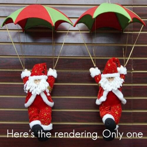 Parachute Santa Claus Christmas Decorations Outdoor Parachute Santa Claus Doll Pendant New Year Decor Ornaments