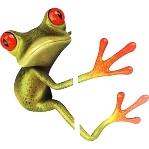 B0111 Self-adhesive Decal 3d Frogs V1 Car Sticker Waterproof Auto Decors on Bumper Rear Window