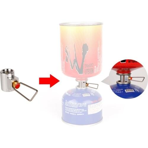 Flat Gas Tank Adapter Valve Canister Gas Convertor Shifter Camping Stove Metal Gas Refill Adapter Cylinder Refill Stove Adapter