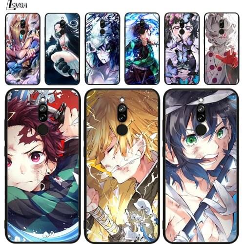 Hot Anime Demon Slayer for Xiaomi Redmi 10X 5G 4G 9 9A 9C 8 8A 7 7A K20 Pro S2 6A 6 Pro 4X Bright Black Phone Case