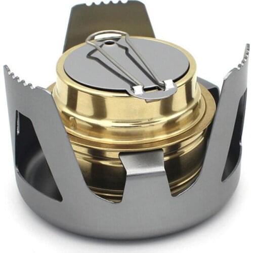 Mini Camping Alcohol Stove Windproof Outdoor Cooking Portable Furnace Cookware Gas Cookout Hiking Equipment Picnic Cooker