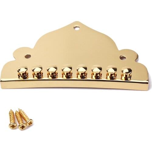 Pratical Parts Gold Tailpiece Tail Piece For 8 String Mandolin With Screws