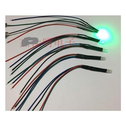 Pre-wired Round 5mm RGB LED Diode For Indicator 5-12v 20cm
