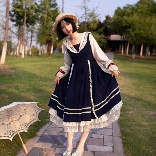 Princess tea party sweet lolita dress vintage bowknot high waist victorian dress kawaii girl gothic lolita op loli cosplay
