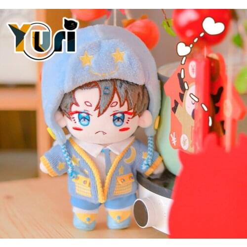 Blue Hat Star Cute Suit Idol Winter Costume Cute 20cm Doll Clothes Clothing Cosplay Fan Gift OM C