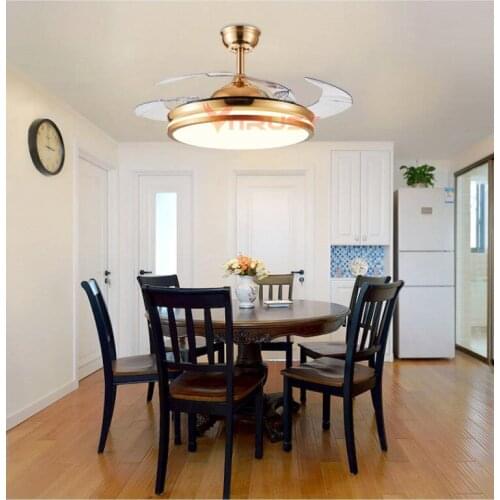 Modern Ceiling fan lights Remote Control DC Ceiling Fan Lamps Bedroom Dining Living Room Reversible White Black Silver 36 42in