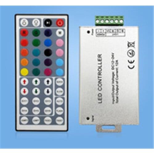Led Controller 44 Keys LED IR RGB Controler box 1 to 2 Controller IR Remote Dimmer DC12V For RGB 3528 5050 LED Strip Lights