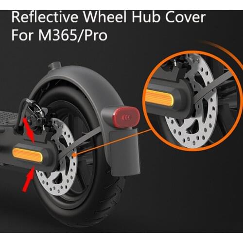 For Xiaomi M365 Pro Electric Scooter Reflective Wheel Hub Cover Protective Case Decorative Decal