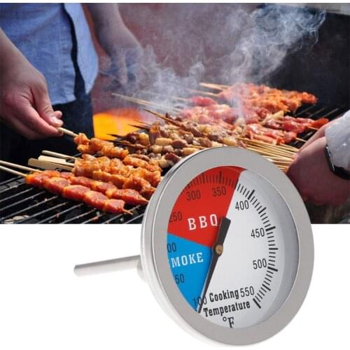 2" 550F BBQ Thermometer Gauge Barbecue Grill Wood Smoker Charcoal Heat Indicator
