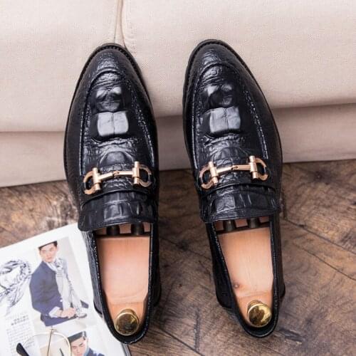 Genuine Leather Mens Casual Shoes Luxury Brand Mens Loafers Flats Breathable Slip on Black Driving Shoes Plus Size 38-47