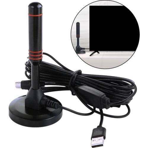 Long 200 Miles Range TV Antenna with Amplifier ATSC/DMB-T/ISDB-T for Tuner VHF/UHF Local Channels