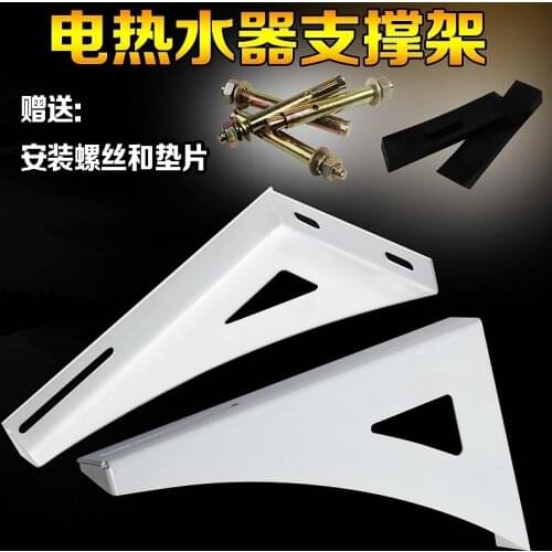 Installation of electric water heater with a reinforcement bracket protection frame hollow wall auxiliary frame hook