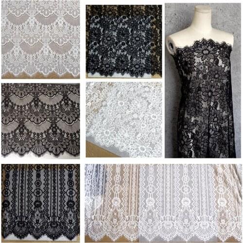 GLACE 3M/Lot 5styles Eyelash lace fabric line side DIY accessories wedding dress clothing lace fabric TX370