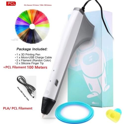 Magical 3d Printing Pen Original DIY Plastic Drawing Pen USB Filament Creative Birthday Present Child Kids Adult PLA PCL Gift