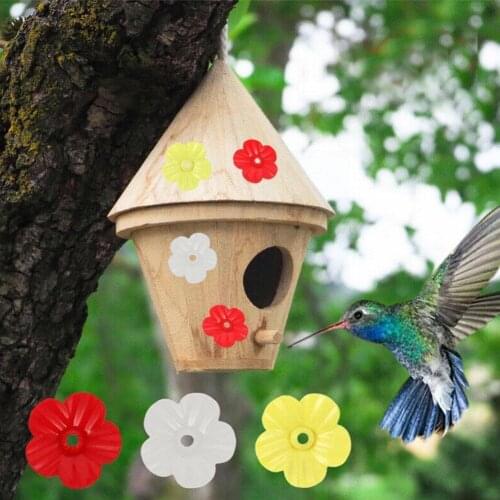1pcs Hummingbird Feeder Outdoor Plastic Flower Replacement Pet For Feeder Accessories Bird Supplies Garden Use Flower Y3L2