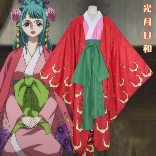 2021 One Piece Kozuki Hiyori Cosplay Costume Dress Up Halloween Carnival Costume for Women
