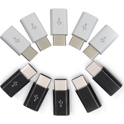 5pcs Mini USB 3.1 Type-C Male Connector to Micro USB 2.0 5Pin Female Data Adapter Converter USB Type Charger Adapter