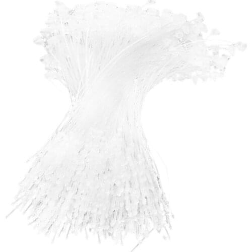 500 Pieces White Snap Lock Pins Loop Price Tag Fastener 5" 130mm