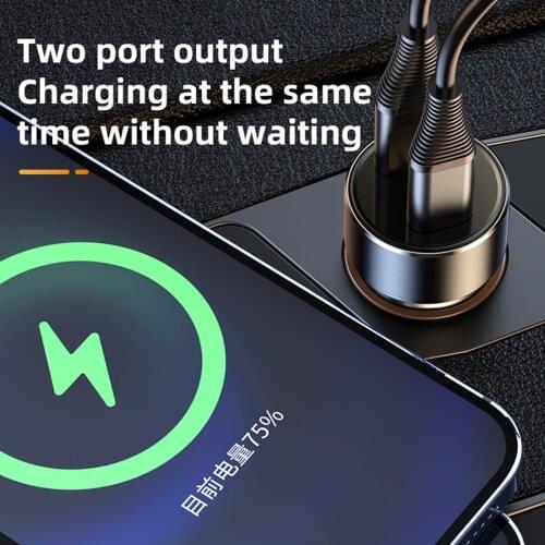 Car Fast Charger Bluetooth Headset FM Transmitter Wireless FM Radio Hands-free HiFi MP3 Music player Receiver Dual USB Output