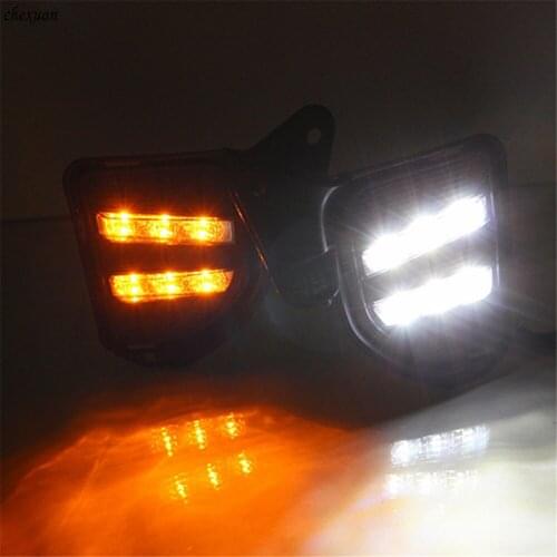 Car DRL LED Daytime Running Light For Toyota Hiace 2014 2015 2016 Daylight Turn Signal car styling Water-proof 12V Top quality