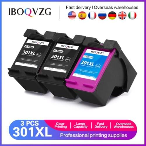 IBOQVZG 301XL Ink Cartridge for HP 301 XL for HP301 Deskjet 1000 1050 2000 2050 2510 3050 4500 4630 5530 2540 Printer