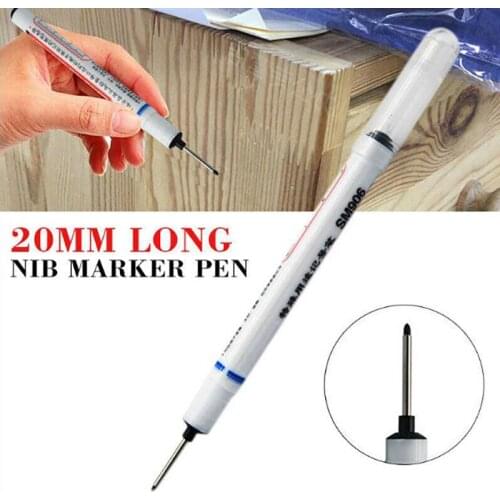 Long Head Markers Bathroom Woodworking Decoration Multi-purpose Deep Hole Marker Pens