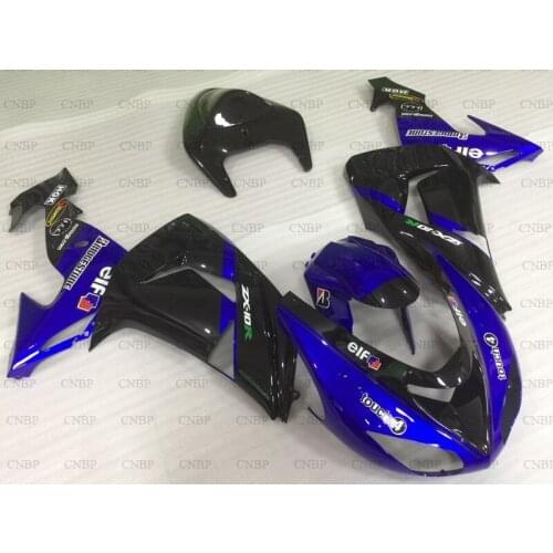 For Kawasaki ZX10r 2006 - 2007 Full Body Kits ZX10r 2007 Plastic Fairings ZX10r 07 Blue Black Fairings