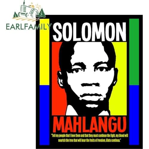 EARLFAMILY 13cm x 10.1cm for Solomon Mahlangu Car Stickers Cool Decals Personality Car Styling Sunscreen Vinyl Laptop Decor