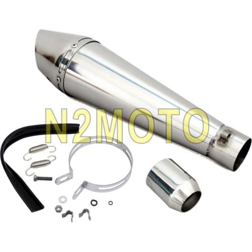 Motorcycle Scooter Street Racing Bike Exhaust Muffler 38-51mm Exhaust Pipes Silencer with Db Killer for Harley Chopper Racer