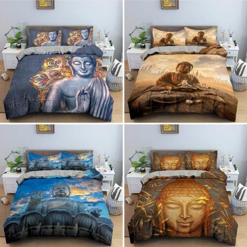 Buddha Bedding Set Mandala Duvet Cover Bohemian Bedclothes Comforter Cover Bed Sets Full King Queen Size With Pillowcase 2/3pcs