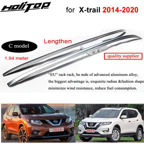 Roof rail roof rack/bar for Nissan X-trail Rogue 2014-2020,best aluminum alloy,three models for your choice,fix by screw or glue