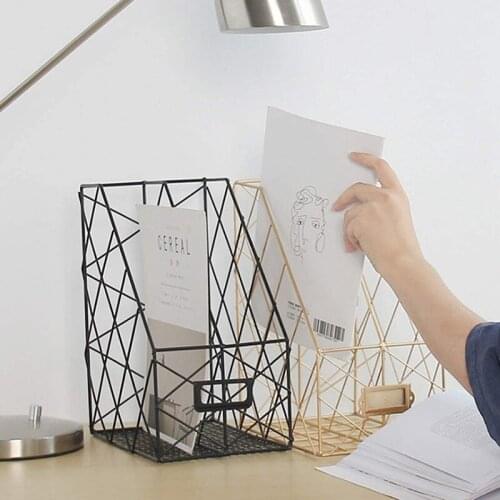 2 Compartment Metal Magazine File Letter Tray Document Tray Desktop Magazine File Office Organiser Space-saving Storage