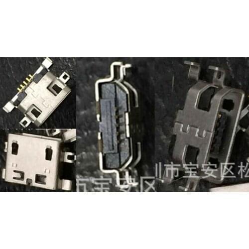 MICRO USB 5P heavy plate tail plug pin 0.8MM square,Tail Charging socket,new and original