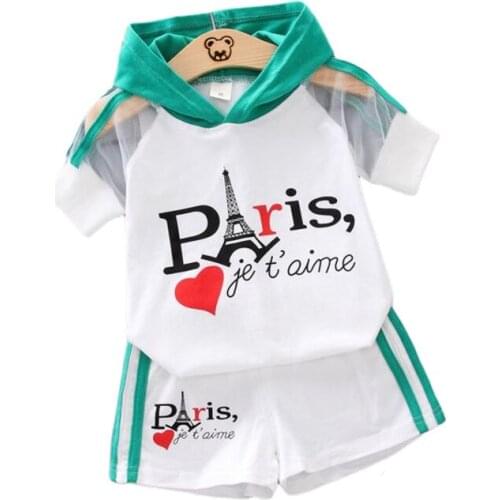 Fashion Children Clothes Summer Baby Girls Clothing Boys Cotton Hoodies Shorts 2Pcs/Sets Toddler Casual Costume Kids Tracksuits